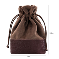 Sacs cadeaux en PU de haute qualité, luxueux, colorés, avec cordon de serrage, pour la présentation de bijoux, vente en gros