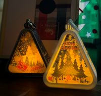Décorations de Noël, veilleuses rétro européennes, cadeaux lumineux, décorations de vitrine, ornements de bureau, cadeaux décoratifs