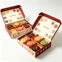 Boîte d'emballage personnalisée pour cookies et donuts écologiques, en papier alimentaire, boîte de boulangerie, boîte à macarons, boîtes à pâtisserie, boîtes à biscuits avec logo
