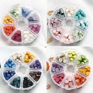 Granulés de cire à cacheter octogonaux, 8 compartiments, couleurs mélangées, séchage rapide, pour sceller les journaux et le papier - Product Image 1