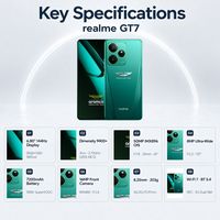 Smartphone Realme GT7 5G Baru Original, Dimensity 9400 Plus, Layar 6,8 Inci, Pengisian Cepat 100W, Kamera 50MP, NFC, Dual SIM, Ponsel 5G Tidak Terkunci