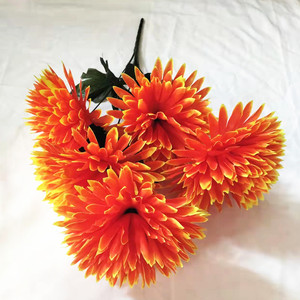 Fiori di Crisantemo Artificiali per il Festival Qingming, Culto degli Antenati, Pulizia dei Tombe, Visita alle Tombe, Bouquet Annodato a Mano in Tessuto - Product Image 2