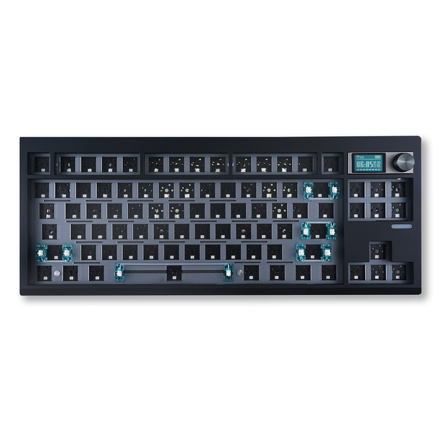 ZUOYA GMK87 TKL Mechanical Keyboard Kit/Barebones 80% Hot-Swap 3Mode RGB Custom Gasket Mounted TFT LCD Screen&Diy Knob