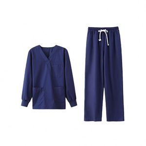 Unisex Cotton Orange Pink <b>Plus</b> <b>Size</b> Stretch <b>Scrub</b> Uniform Nursing Sets Healthcare <b>Scrub</b> Uniforms - Product Image 3