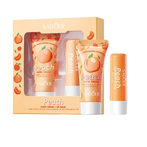 Set Regalo OEM SADOER Personalizzato con Balsamo Labbra alla Fragola e <span class=keywords><strong>Crema</strong></span> <span class=keywords><strong>Mani</strong></span>, Idratante, Nutriente, Riparatore, Cura della Pelle Labbra, Rossetto Vegano - Product Image 5