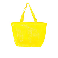 Sac de rangement de voyage réutilisable et imperméable, en PP tissé laminé robuste, surdimensionné avec motif lettres