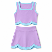 Ensemble de vêtements de sport pour filles, débardeur et jupe à volants, tenue de tennis et de yoga pour l'été, vêtements décontractés pour la remise en forme