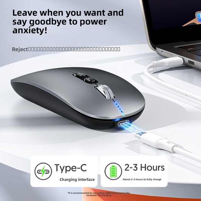 2.4Ghz Rechargeable Wireless Mouse Support Computer Tablet Smartphones Mouse