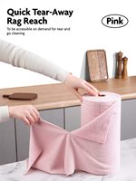 Handuk Mikrofiber Dapur 30Pcs*2 Langsung dari Pabrik, Dapat Dicuci, Gulungan Kain Pembersih Lepas Pakai untuk Aplikasi Cuci Mobil
