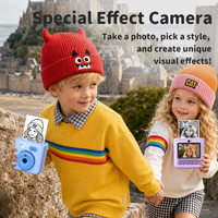 Cámara de Impresión Instantánea para Niños 2026 con IA, Pantalla IPS de 2.4'', Lente Dual de 48MP, Video 1080P, Impresión Térmica sin Tinta, Juguete DIY para Niños y Niñas de 3 a 12 Años