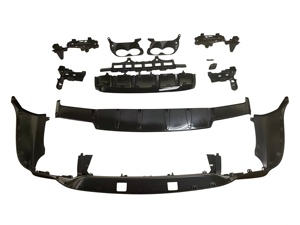 Nuovo Diffusore Posteriore <span class=keywords><strong>Mercedes</strong></span> <span class=keywords><strong>C253</strong></span>/GLC-COUPE 2016-2022 43 AMG con Strisce Nere - Parte di Ricambio - Product Image 5