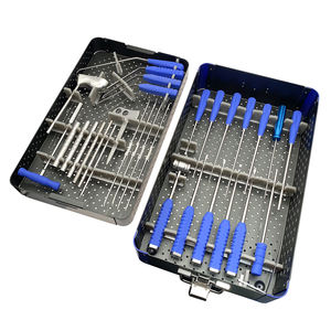 Set di strumenti a tubo spinale biportale unilaterale autoclavabile strumento endoscopico con vaschette sterilizzanti in acciaio inox - Product Image 1
