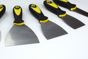 Carbon scraper hai màu nhựa nhỏ với lỗ xử lý <span class=keywords><strong>Putty</strong></span> dao thép không gỉ nguồn nhà máy - Product Image 4