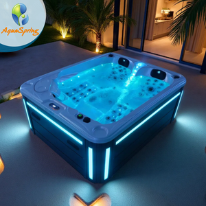 <span class=keywords><strong>Spa</strong></span> à remous extérieur pour loisirs familiaux <span class=keywords><strong>3</strong></span> <span class=keywords><strong>places</strong></span> Bain à remous moderne 85 jets Jacuzzier de luxe avec 35 lumières LED colorées - Product Image 1