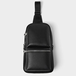 Borsa a tracolla personalizzata nera in pelle vegana a tracolla borsa da <span class=keywords><strong>uomo</strong></span> a tracolla - Product Image 2