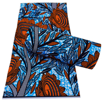 Multi color personalizado Java Impresión de cera de alta calidad 6 yardas Ankara Holland algodón africano poliéster Indonesia batik tela