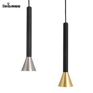 Savia 5W COB LED lámpara de estilo Mini cobre cepillado acabado de acero de aluminio de vivienda araña Slim luz colgante - Product Image 1