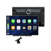 Autoradio sans fil 9 pouces avec CarPlay et Android Auto, navigation GPS, caméra de recul, écran tactile portable, caméra embarquée