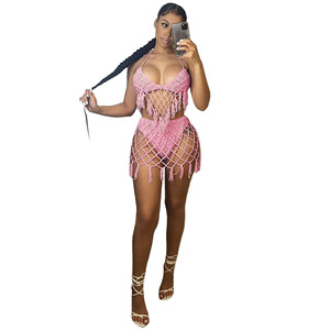 Elegante conjunto de cobertura de playa para mujeres, abraza las tendencias de moda europeas y americanas - Product Image 4