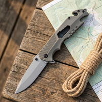 Couteau pliant portable en acier inoxydable pour camping, chasse, bricolage, OEM personnalisable, de poche, léger, durable, haute performance