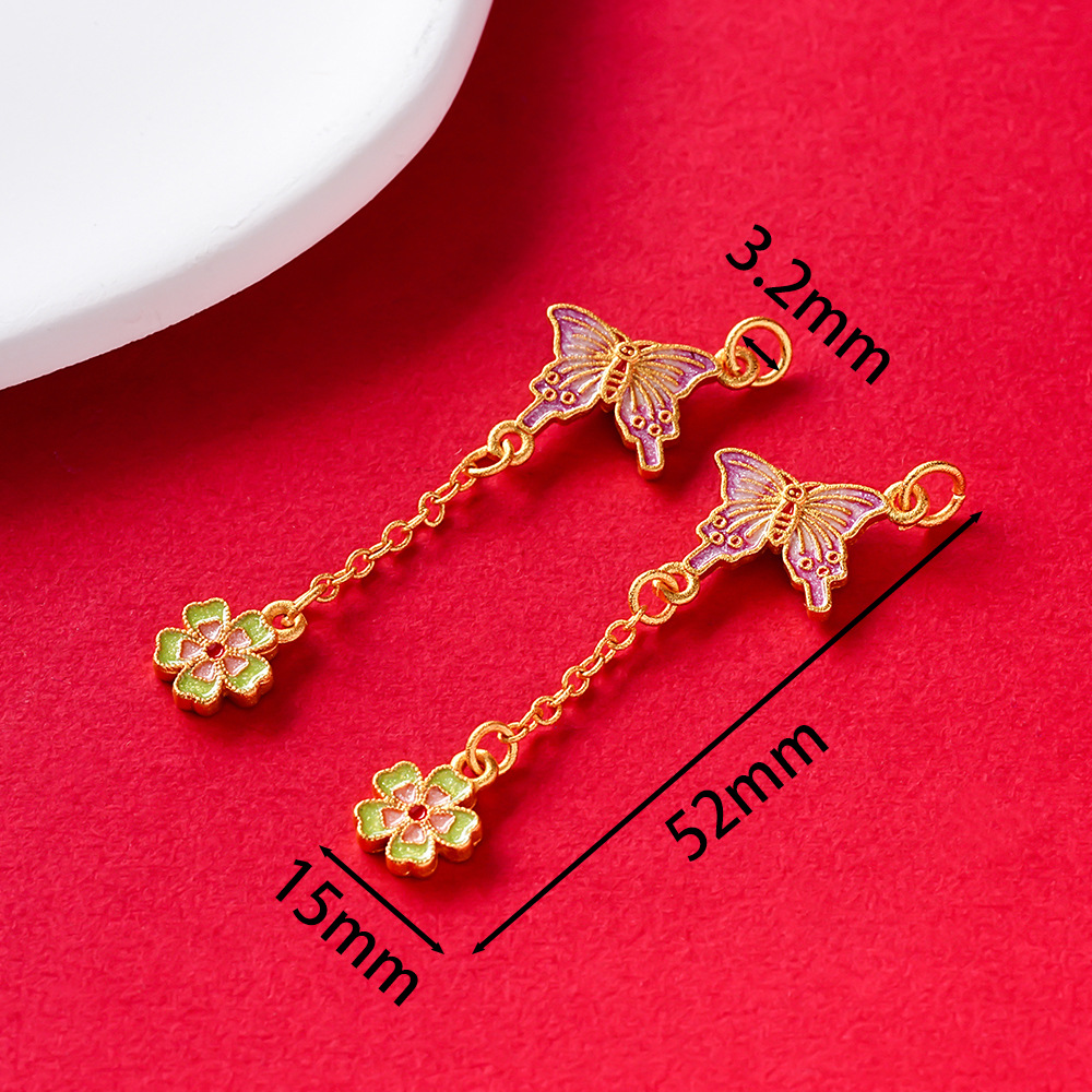 Pendentif papillon violet