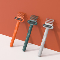 Brosse démêlante minimaliste et durable en plastique léger avec coussin d'air flexible, brosse de nettoyage pour cheveux bouclés, brosse de massage en PP