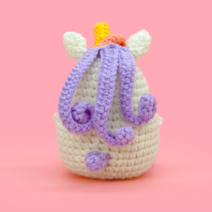 Crochet artificiel personnalisé licornes jouet tricoté Art déco Design pour la maison décoration de voiture pour anniversaire remise des diplômes Pâques Nouvel An - Product Image 4