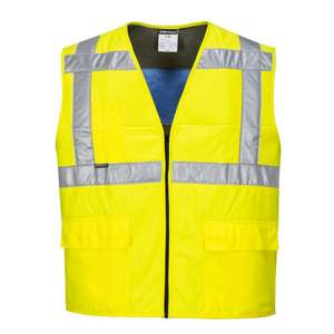 PORTWEST - CV02YERL/XL Chaleco de enfriamiento amarillo de alta visibilidad-EAN 5036108290727 ROPA DE TRABAJO DE - Product Image 1