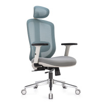 Chaise de bureau ergonomique au design contemporain avec siège pivotant élévateur avec cadre en plastique moulé en mousse pour bureau à domicile