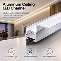 Profilé lumineux en aluminium de forme spéciale, canal LED pour éclairage indirect linéaire décoratif d'intérieur, pour plafond et mur