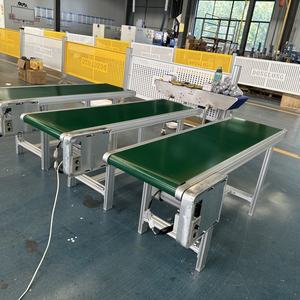 PVC bant konveyör ile Motor yüksek kalite PVC/PU bant konveyör makinesi montaj hattı ekipmanları gıda sınıfı PU bant konveyör hattı - Product Image 4