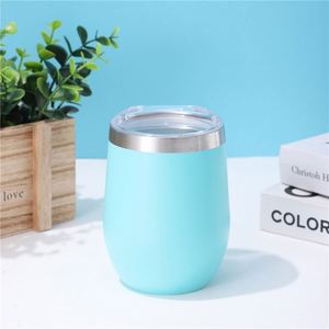 Powder Coat Anti-Slip Exterior Design Egg <b>Cup</b> Tumbler 12Oz <b>Reusable</b> Eco Friendly <b>Cup</b> Housewarming Gift Choice ASM09 - Product Image 5