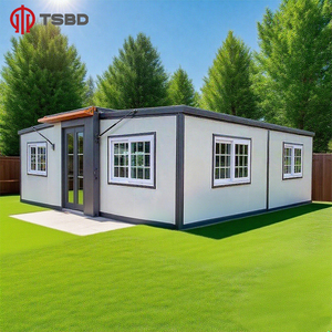 Maison conteneur préfabriquée de luxe en gros, mobile, pliable et extensible, de 40 et 20 pieds, en panneaux sandwich, pour bureaux, logements et ateliers - Product Image 2