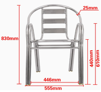 Chaise de plage moderne en acier inoxydable avec dossier et accoudoirs, idéale pour la maison et les loisirs - Chaise individuelle pour adulte
