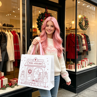 Sacs en papier recyclé laminés personnalisés avec finition mate de luxe pour chaussures, vêtements, bijoux, cadeaux de mariage et emballages de vêtements