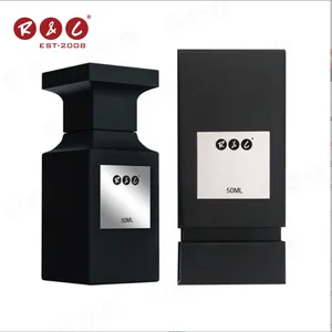 50Ml 75Ml 100Ml Cologne Zwart Wit Roze Platte Spray Rechthoek Dikke Vierkante Glazen Parfumflesje Met Custom doos