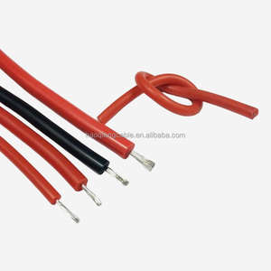 Fil isolé en silicone souple rouge <span class=keywords><strong>JGG</strong></span> 0,2 mm² 24AWG 60KV résistant à la chaleur pour contrôle de banc de test haute tension - Stock usine - Product Image 1