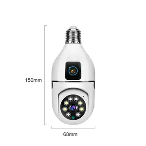 Drops hipping Wifi Glühbirnen kamera 1080P HD Lampen fassung Home Security Drahtlose Mini kamera E27 Glühbirnen kamera mit zwei Objektiven