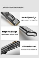 Mini lampe torche LED rechargeable par USB, 500 lumens, COB, IP20, étanche, en alliage d'aluminium et ABS, faisceau réglable, base magnétique, camping, rouge