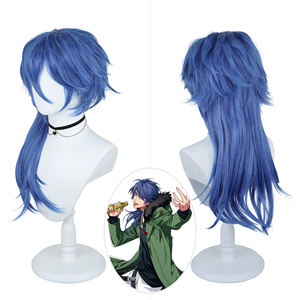 Anime Hypnosis Mic Arisugawa Dice Cosplay Perruque Longue Bleu Layered Perruques de <span class=keywords><strong>Cheveux</strong></span> Synthétiques pour Halloween Party Costume - Product Image 1