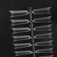 Faux ongles longs forme cercueil, courbe C profonde, demi-couverture, Nadeco, fabricant, PMMA, ultra fins, pour extension d'ongles en gel