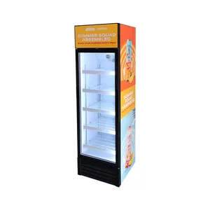Meisda SC235B 235L refrigerador com iluminação LED preto personalizado e independente para bebidas
