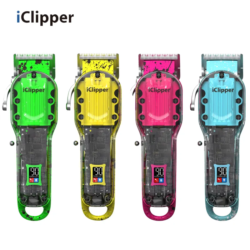Iclipper-y10s 전문 충전식 전기 애완 동물 헤어 트리머 개 헤어 클리퍼 도매 색상 플라스틱 맞춤형 로고 개
