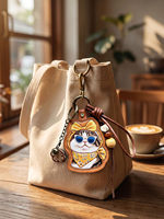 Pendentif de sac à dos personnalisé pour chien, en cuir PU gravé, motif Teddy VIP, cadeau souvenir pour animaux de compagnie