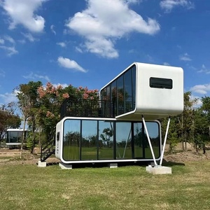 2 Chambres à coucher 20 pieds 40 pieds Smart Apple Cabin Maisons modulaires préfabriquées Space Capsule Maison préfabriquée pour hôtel de <span class=keywords><strong>plage</strong></span> - Product Image 2