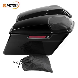 Sacoches de <span class=keywords><strong>moto</strong></span> durables avec fermoirs noirs et grilles pour haut-parleurs, compatibles avec Harley Touring Road Glide Street Glide 14-23 - Product Image 5