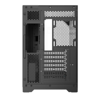 Productie van een pc-gaming anime computerkast met vooraan geplaatste glazen RGB-strip, temperatuurweergave en stofdichte buitenbehuizing.