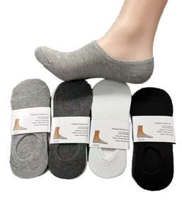 Men's Summer Thin <b>Breathable</b> Casual Invisible Solid Color Non-Slip <b>Socks</b> Sweat-Absorbent Spandex/Polyester Wholesale - Product Image 1