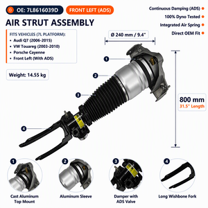 <span class=keywords><strong>Amortisseur</strong></span> de suspension pneumatique avant droit Wanray pour Touareg 7L Cayenne 955 Q7 <span class=keywords><strong>4L</strong></span> 2003-2010 7L8616040D - Product Image 2