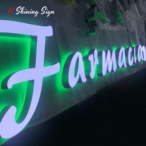 Tùy chỉnh cửa hàng dược chéo Led Logo dấu hiệu đôi hai mặt quảng cáo ngoài trời hộp Đèn - Product Image 6